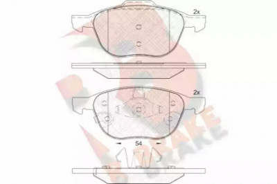 R BRAKE rb1617203 -  Комплект тормозных колодок, дисковый тормоз